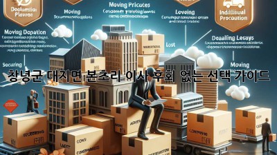 창녕군 대지면 본초리 이사, 후회 없는 선택 가이드